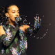 Solange Knowles performs during the runway during the Kenzo Menswear Spring Summer 2020 show as part of Paris Fashion Week on June 23, 2019 in Paris, France.